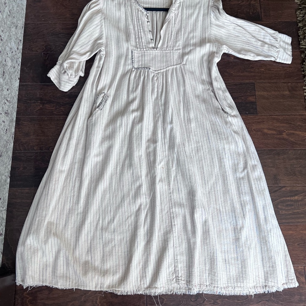 Magnolia pear bibby Striped White Long Sleeve Dress